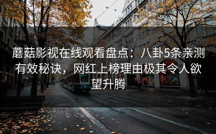 蘑菇影视在线观看盘点:八卦5条亲测有效秘诀,网红上榜理由极其令人欲望升腾 蘑菇影视在线观看盘点:八卦5条亲测有效秘诀,网红上榜理由极其令人欲望升腾